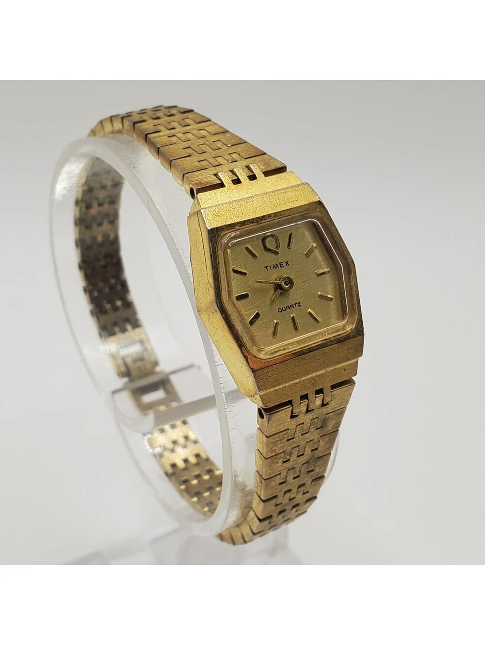 Vintage Timex Q K-Cell Pusher Quartz Watch Womens For Parts Or Repair